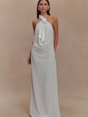 Meshki - White Rosalia Maxi Dress - NWT